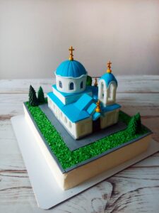 Торт «Храм в честь Успения Божией Матери»